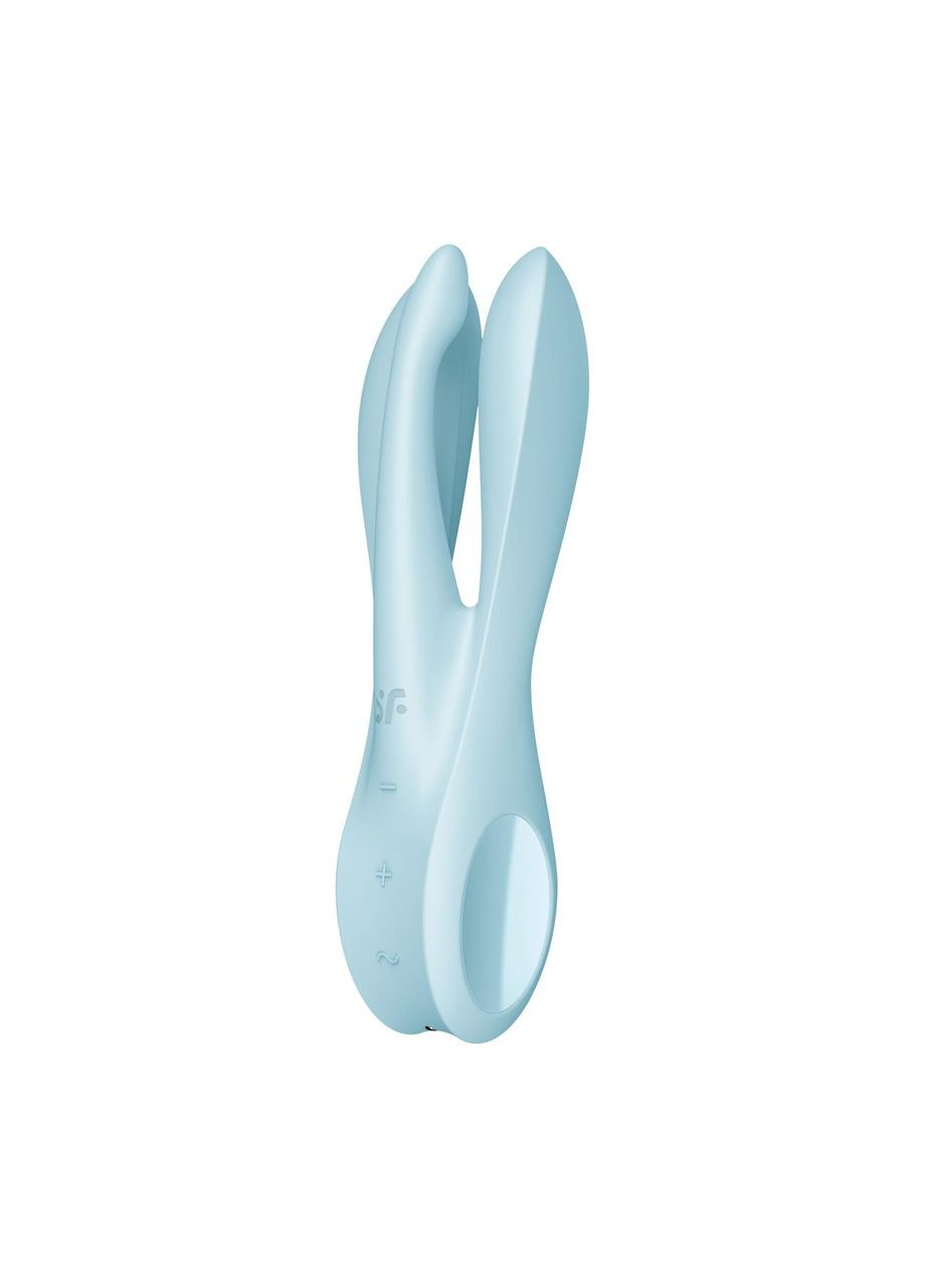 Клиторальный вибратор Satisfyer Threesome 1 Light Blue с тремя гибкими пальчиками No Brand (366878116)