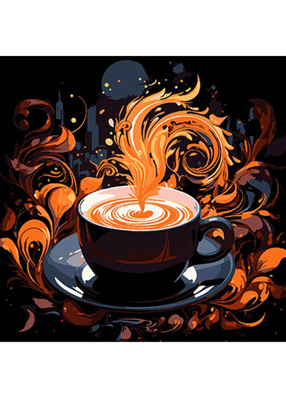 Картина по номерам для взрослых Аромат кофе акриловая для дома черная см SH3030-14 Strateg (362438423)