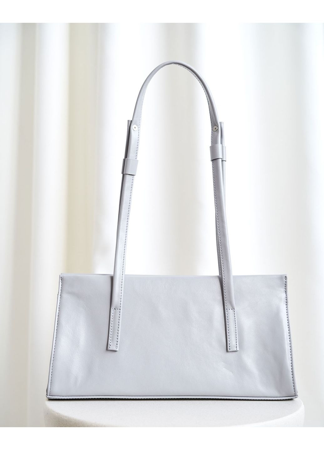 Женская серая сумочка из натуральной кожи для повседневного использования маленькая сумка на молнии ProDobro (367267303)