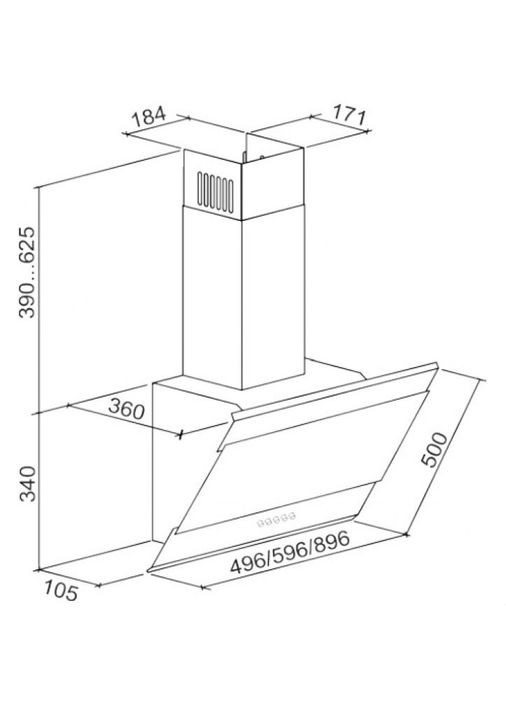 Вытяжка Focus 700 60 IS+BL ELEYUS (314590183)
