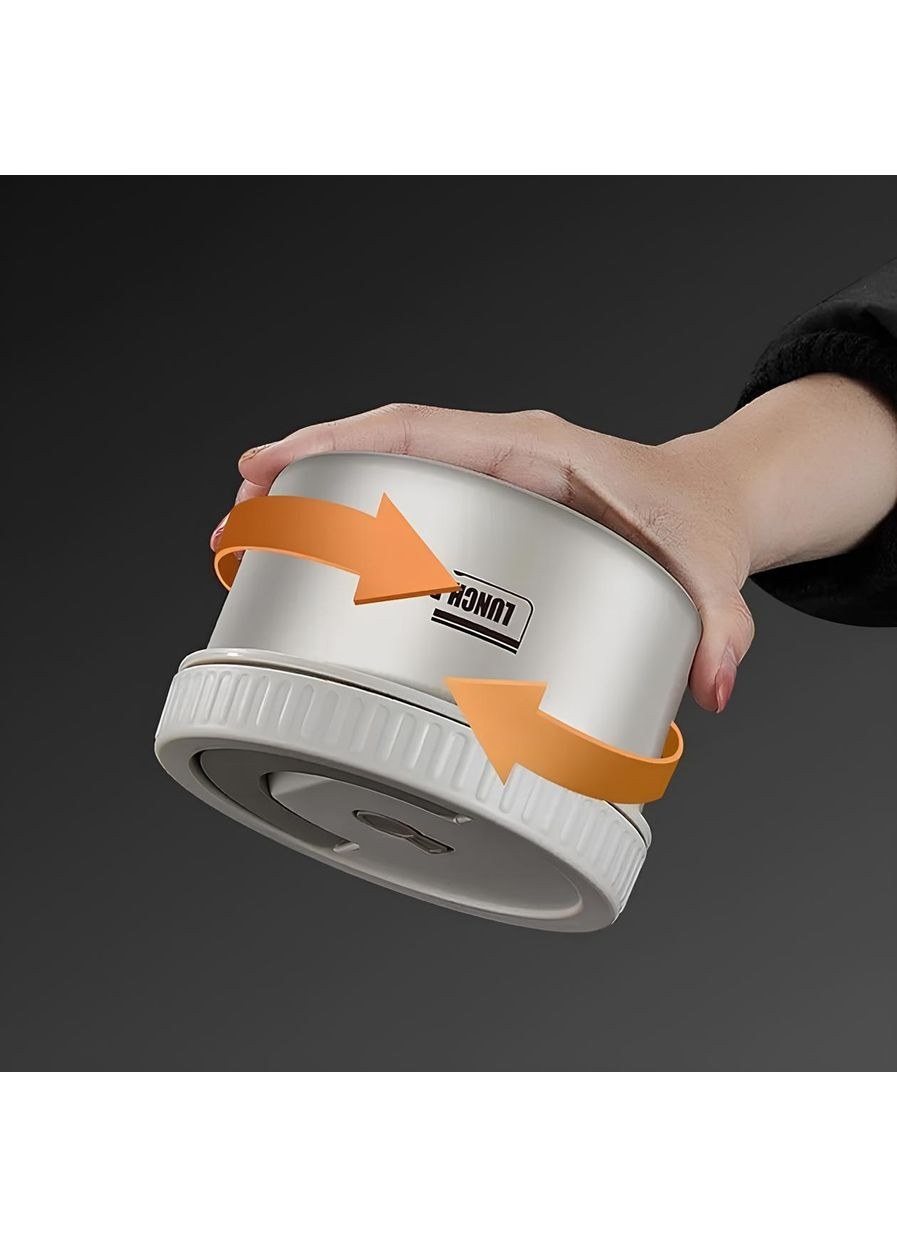 Ланч-бокс набір бежевий з термосумкою, ланч-бокс контейнери для їжі з нержавіючої сталі No Brand (361669414)