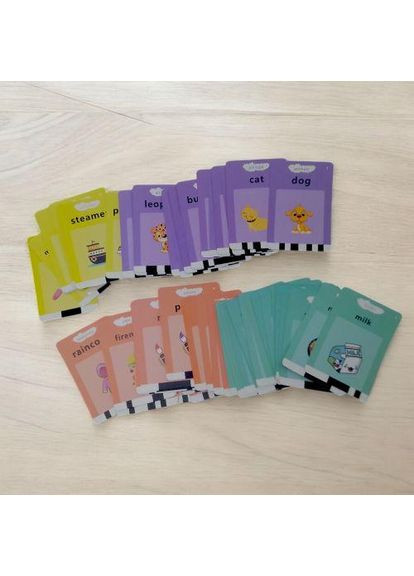 Карманный алфавит Монтессори "Котик", 112 карточек, розовая (англ.) (227712) MIC (361080351)