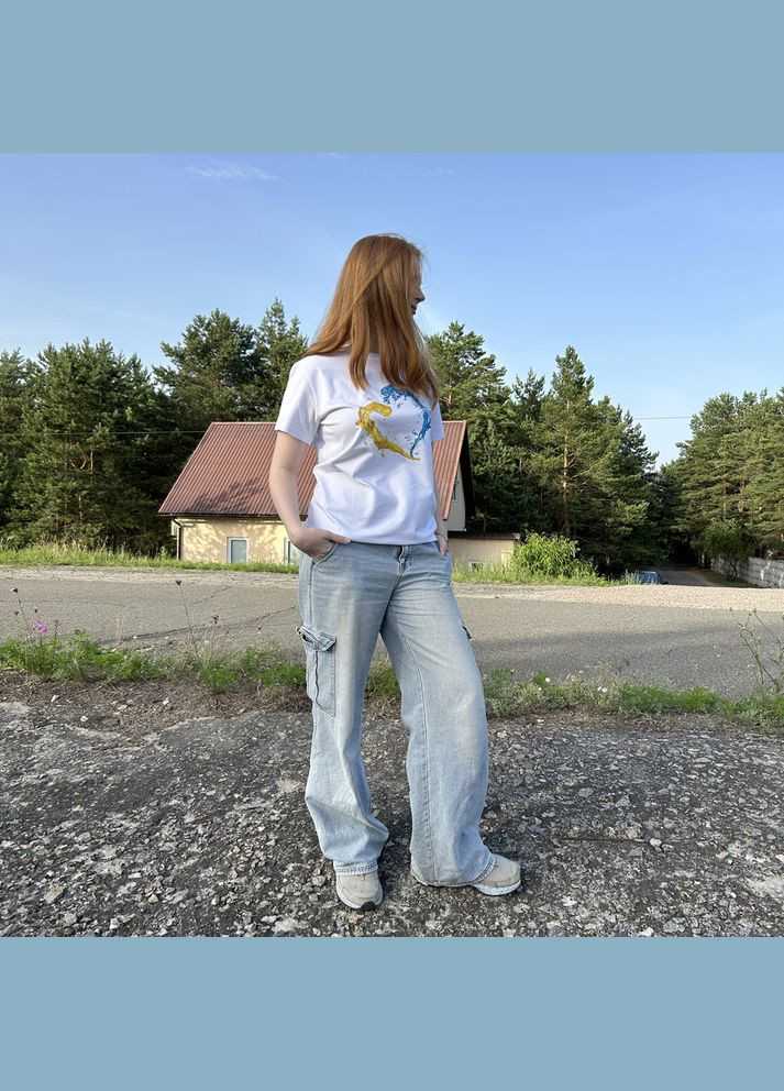 Футболка з принтом Heart унісекс біла (TSHTWS-121981) Emily (313652827)