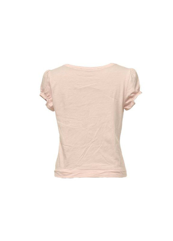 Розовая летняя футболка розово-черный Liu-Jo