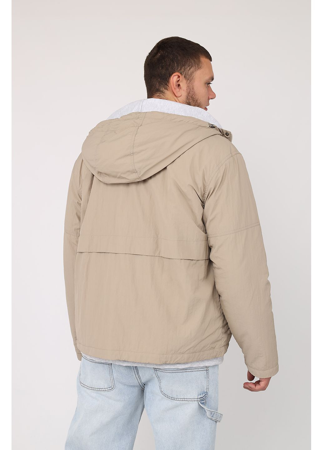 Бежевая демисезонная куртка мужская цвет бежевый цб-00280110 Yuki