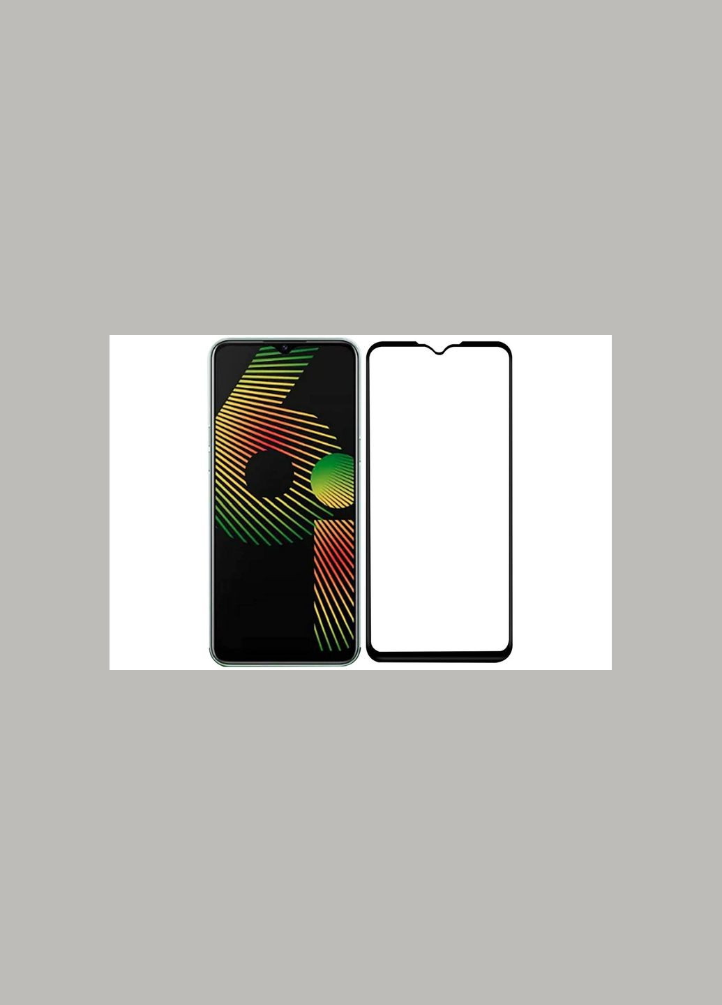 Защитное стекло Realme 6i Full Glue (0.3 мм, 2.5 D) черная рамка Walker (325423271)