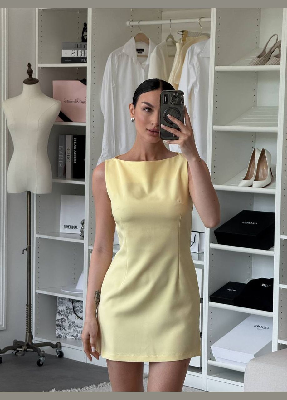 Жовтий святковий жіноча класична міні сукня Avanti однотонна