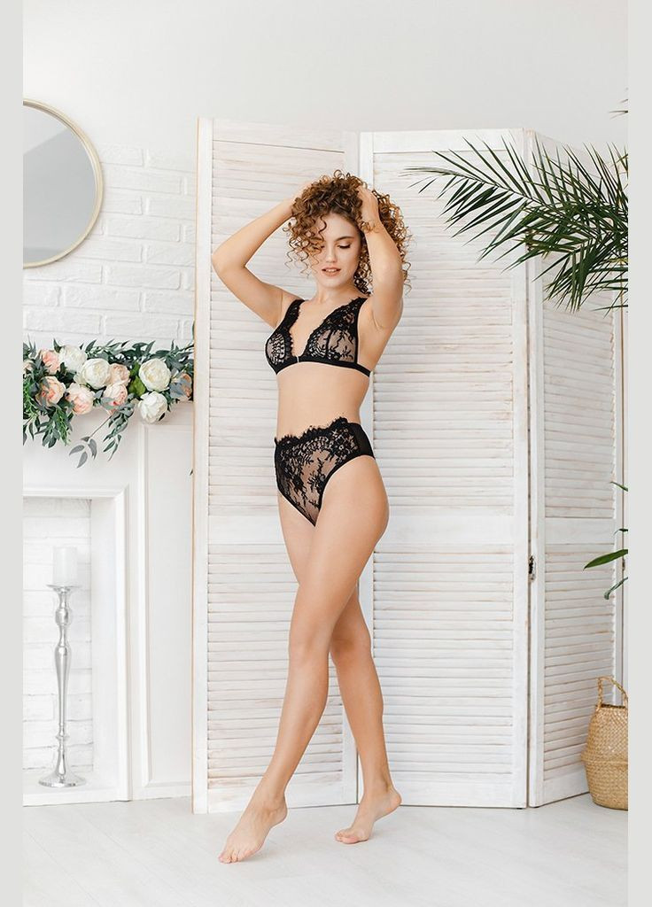 Чорний демісезонний чорна спідня білизна з французького мережива - impression kari shop atelier 70aa/m (145ls-12he-blс) Ova Ova Brand