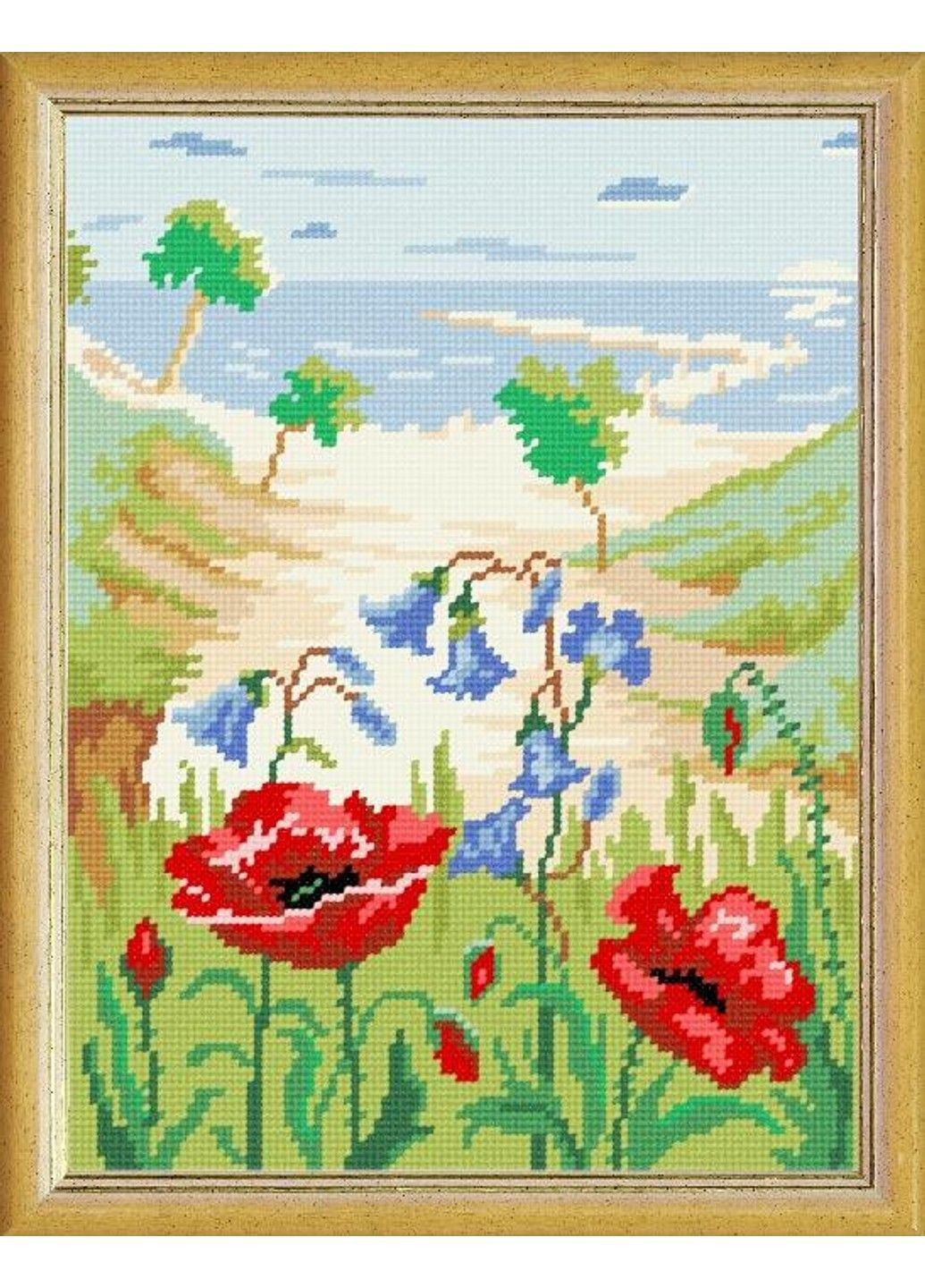 Набор для вышивки крестиком Маки Zweigart Madeira мулине 24х32 см No Brand (333165141)