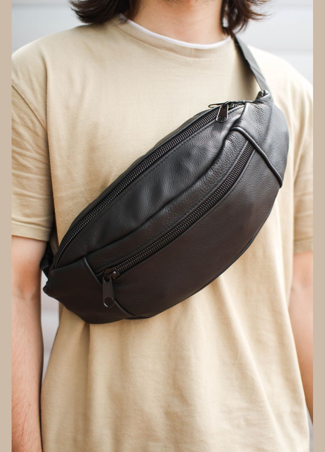 Сумка мужская бананка кожаная SKILL (298875794)