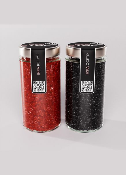 Набір з двох видів Ікорного продукту CapsFood Ікра Кіжуч + Осетр PREMIUM 500+500 грамів No Brand (305215664)