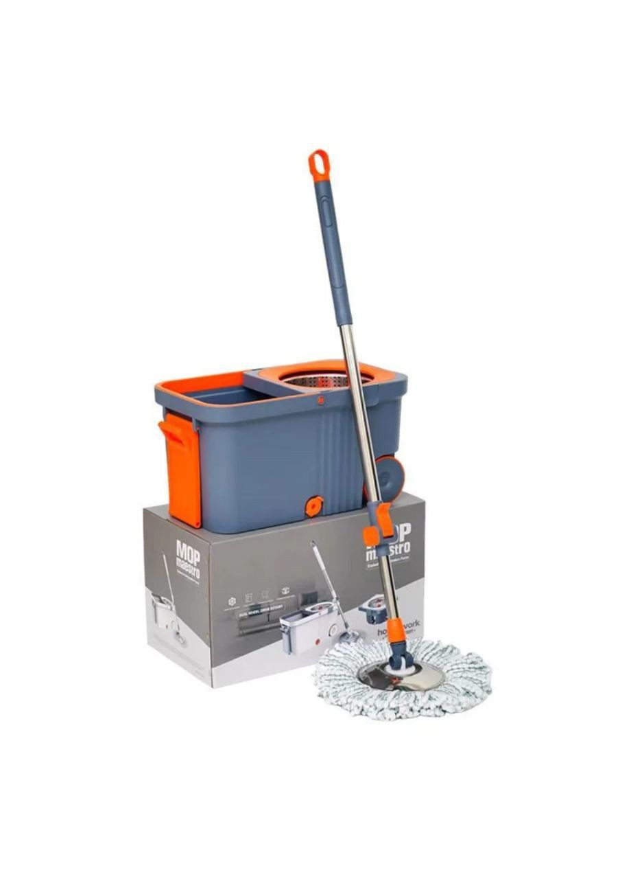 Швабра и ведро с автоматическим отжимом 10 л Mop Maestro No Brand (317433701)