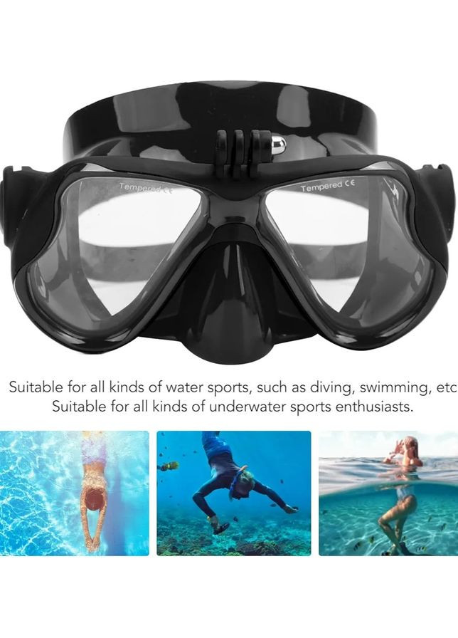 Професійна підводна маска для дайвінгу з тримачем для камери GoPro Black No Brand (346085416)