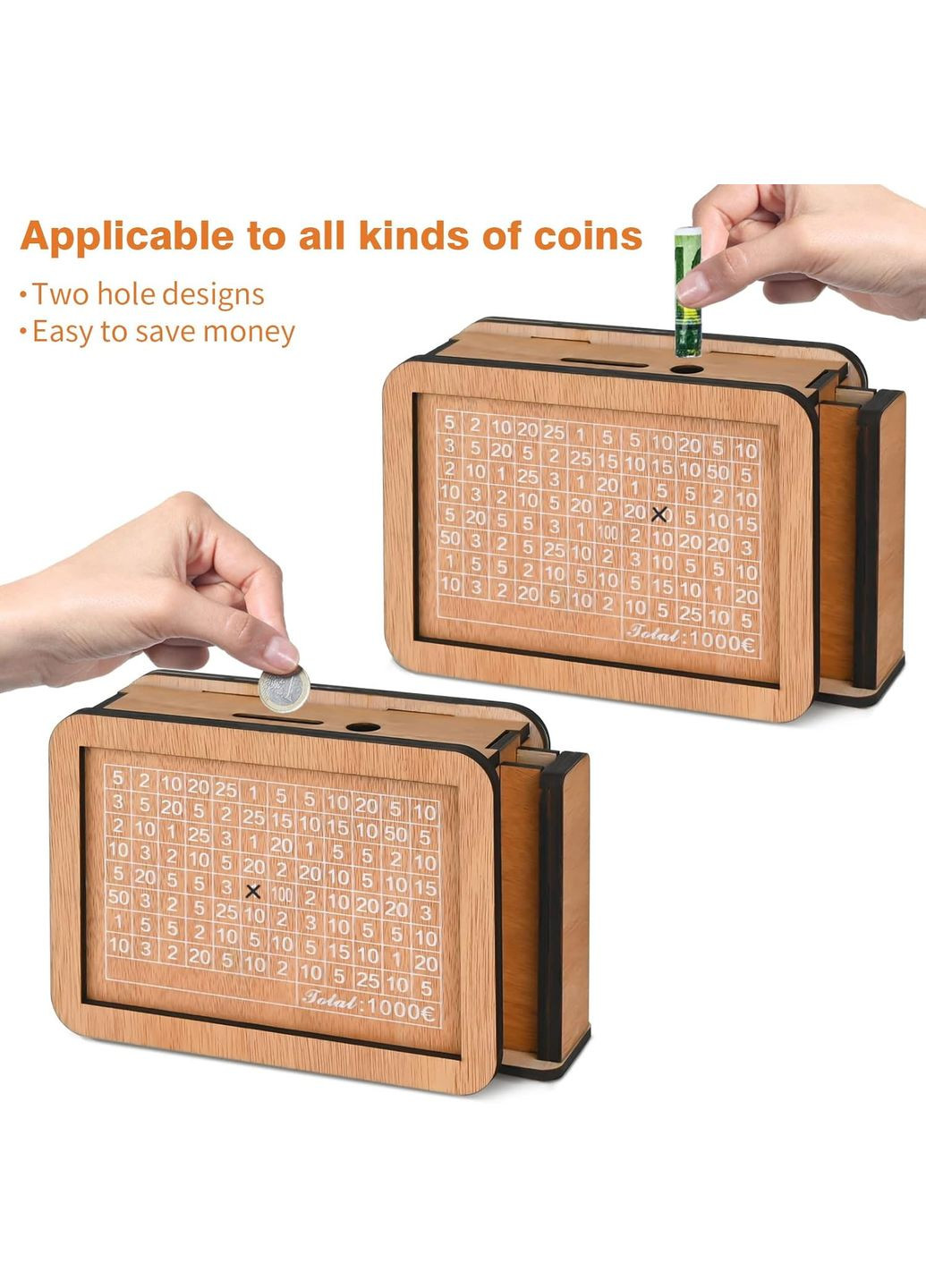 Копилка, Сейф для Денег b3000 из Дерева со Счетчиком Денег (5024490) Clefers (315395979)