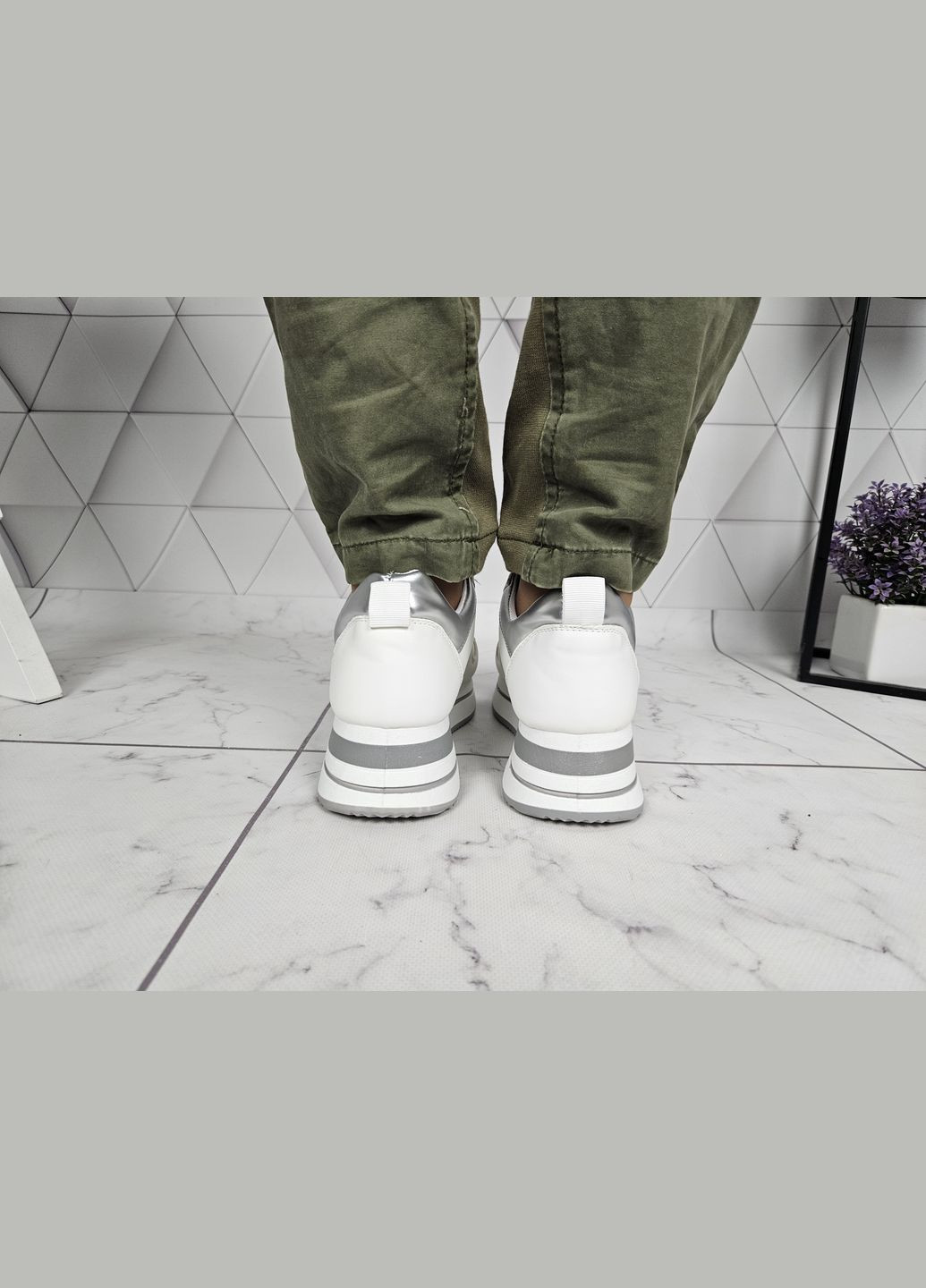 Кросівки білі на високій платформі No Brand білі (322650772)