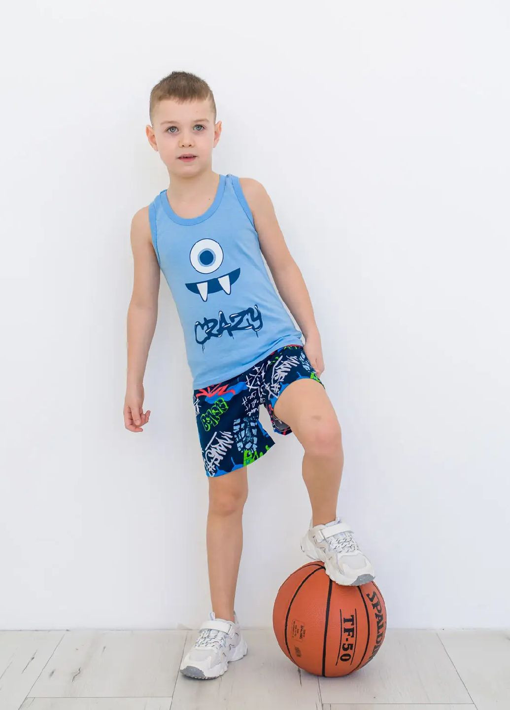 Комбинированный летний комплект для мальчика на лето майка и шорты No Brand