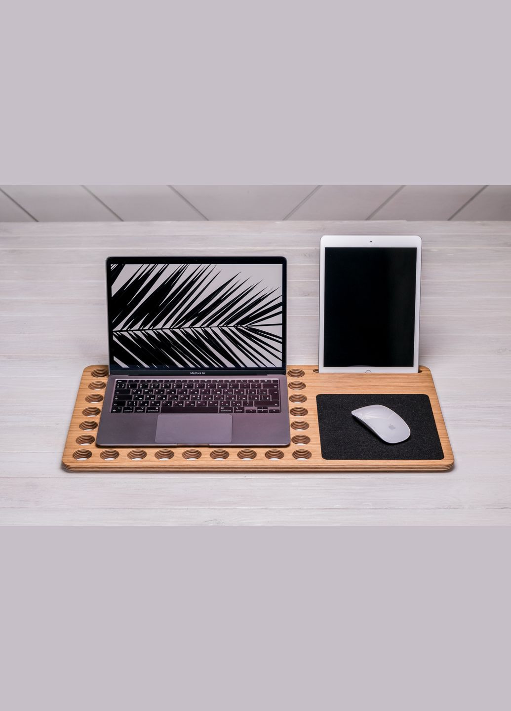 Подставка для ноутбука «AirDesk» M Органайзер под ноутбук и планшет с гравированием EcoWalnut (294052410)