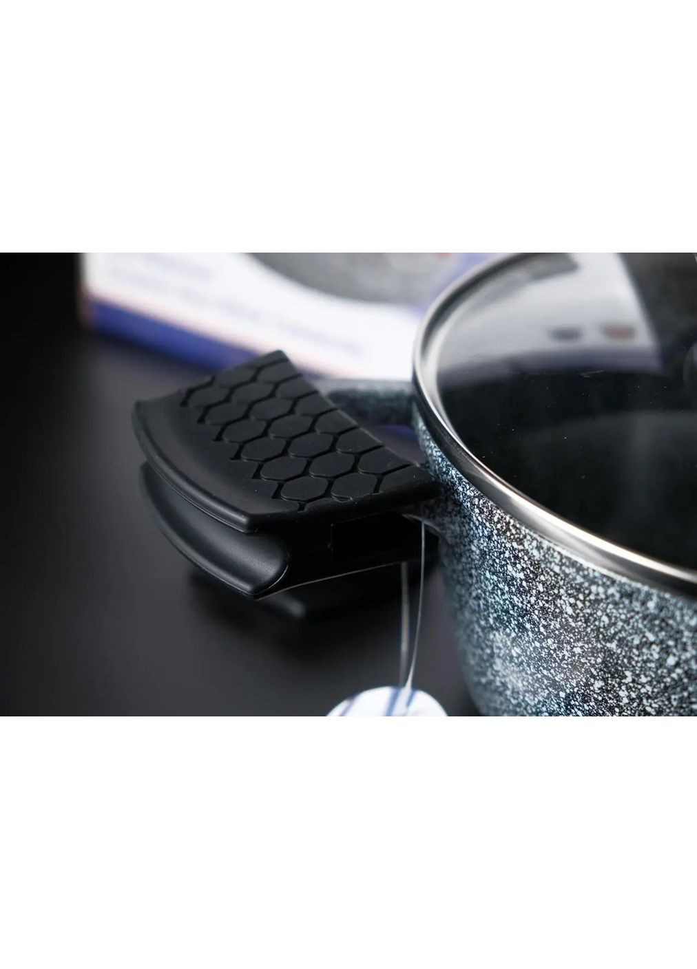 Каструля з кришкою BH-7450-28CRM 28 см 5.8 л сіра Bohmann (349223795)