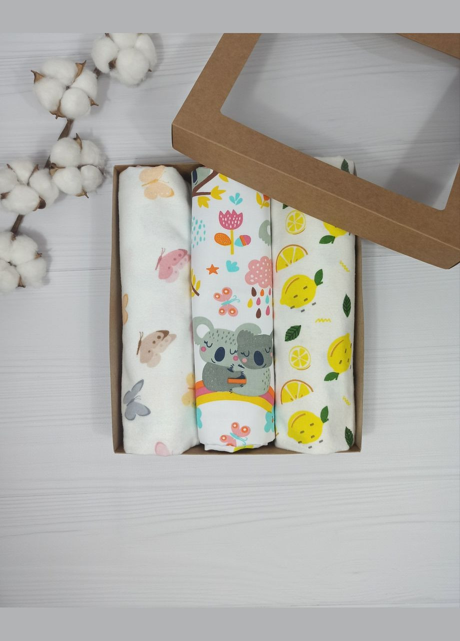 Набір для малюка: пелюшки a.l.babybox Коали на веселці Різнокольоровий No Brand (315488310)