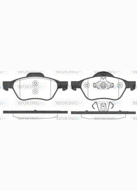 Тормозной колодки диск. перед. (пр-во Remsa) Renault Megane II, Scenic II (P8623.10) Woking (364977287)