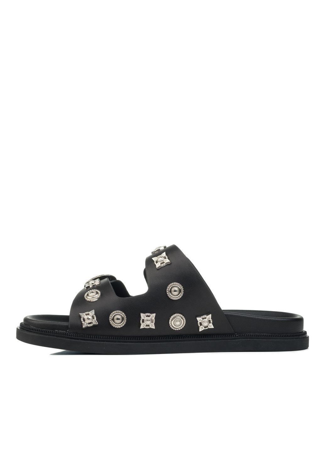 Черные шлепанцы (1523л) Suny Liana