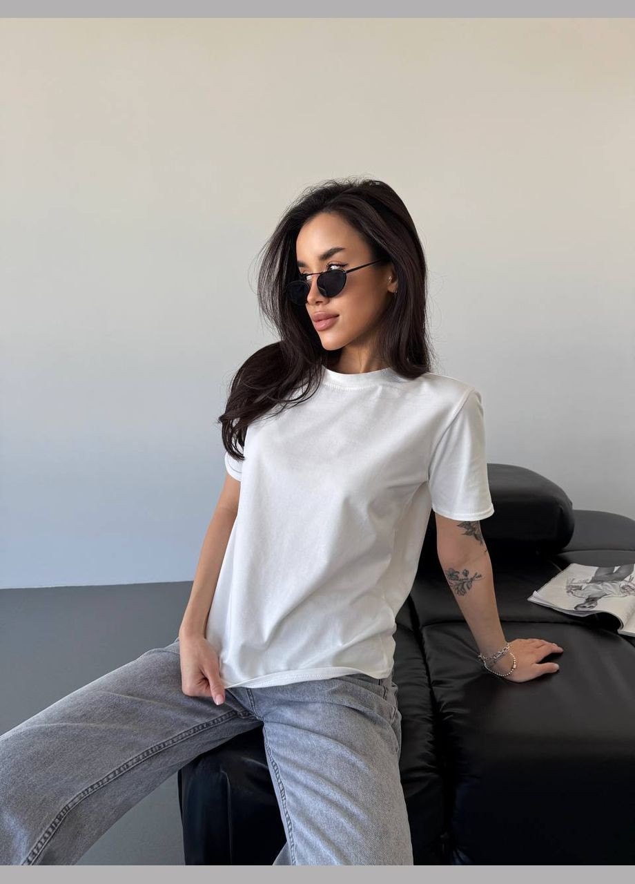 Однотонна базова футболка Fashion - (330103985)