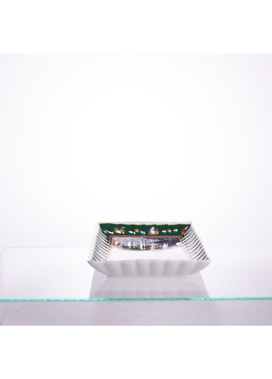 Сервировочное новогоднее блюдо для закусок из фарфора Santa 30,5×17,5×2,5 (см) HP-SDHK-22 Yiwu (368707216)