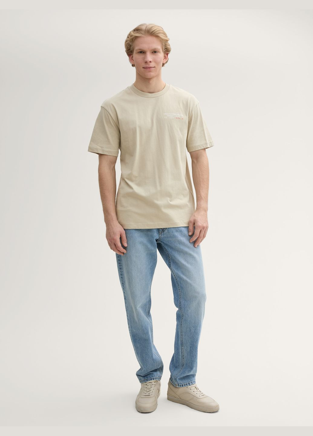 Бежевая футболка Tom Tailor