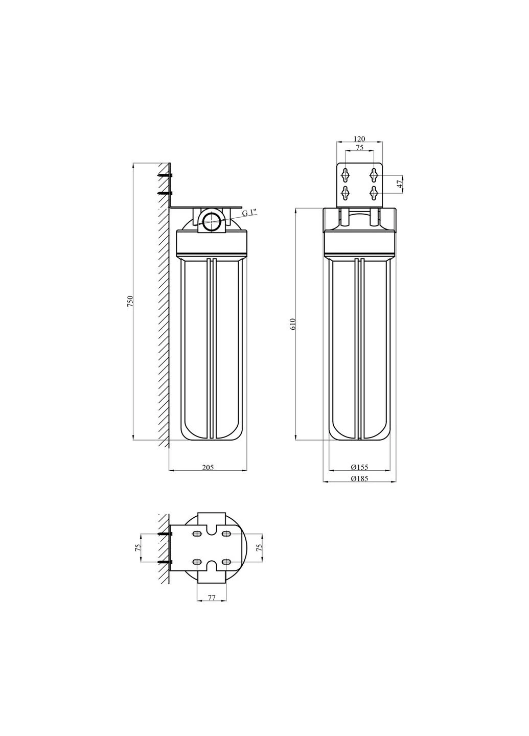 Фільтр магістральний BB20-1" SantehPlast (363969921)