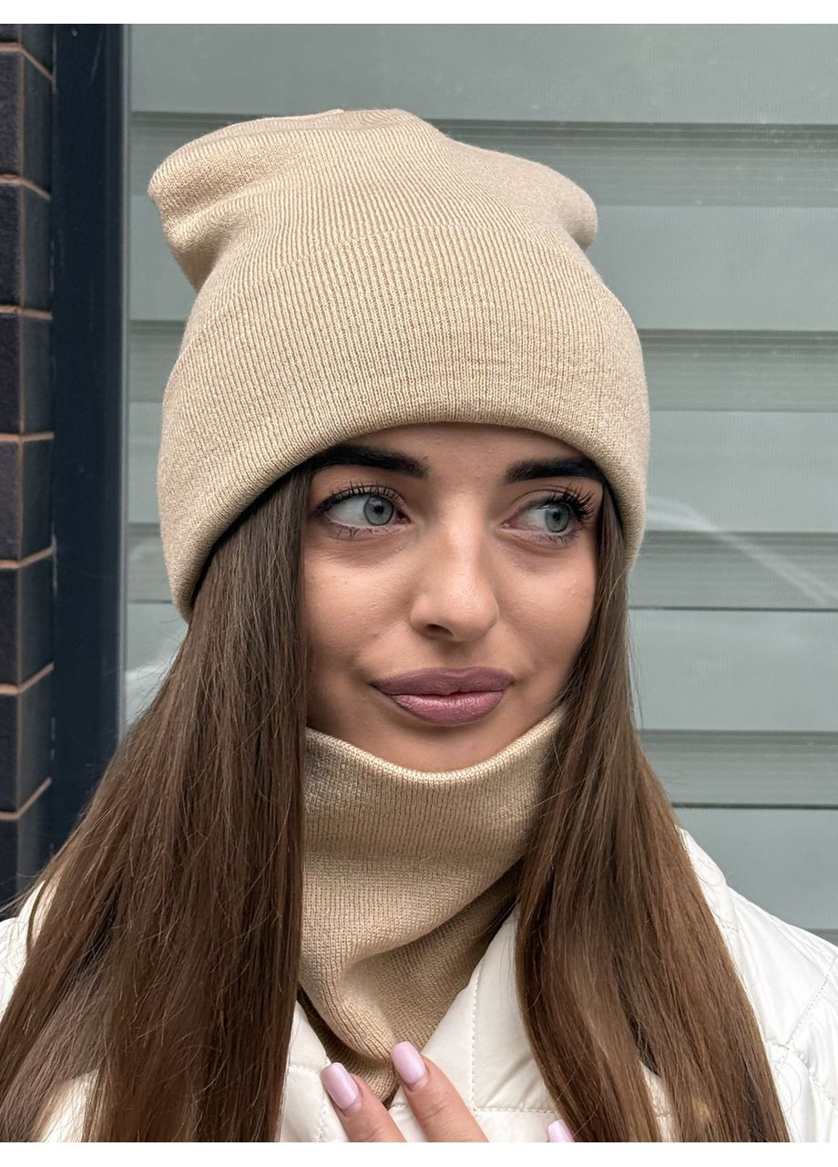 Молодіжний комплект шапка й баф жіночий STD (365811889)