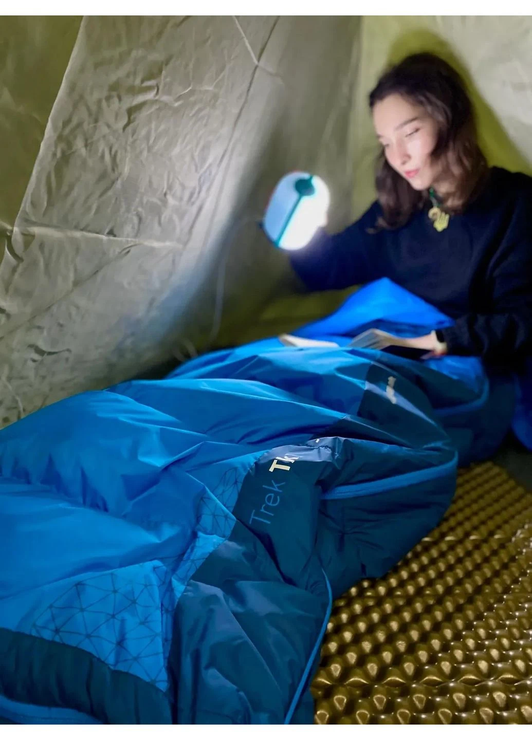 Спальный мешок Trek TKI (5/-1°C), 183 см (Wide) - Left Zip, Bright Blue/Denim от Sea To Summit (334889661)