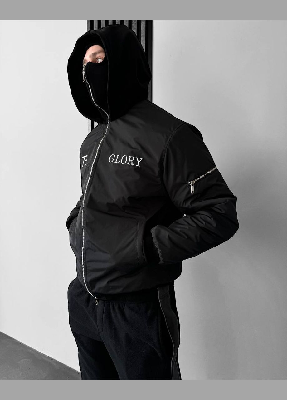 Чорна демісезонна куртка з балаклавою та капюшоном Seventy.Eight