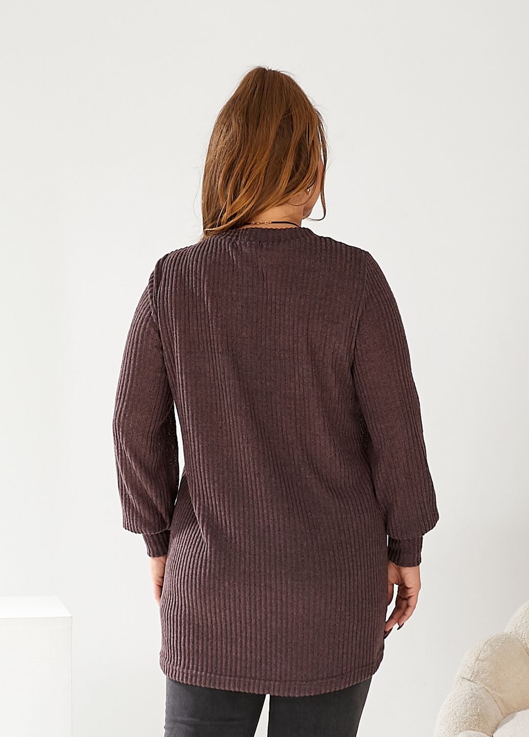 Трикотажна туніка в рубчик No Brand (319329396)