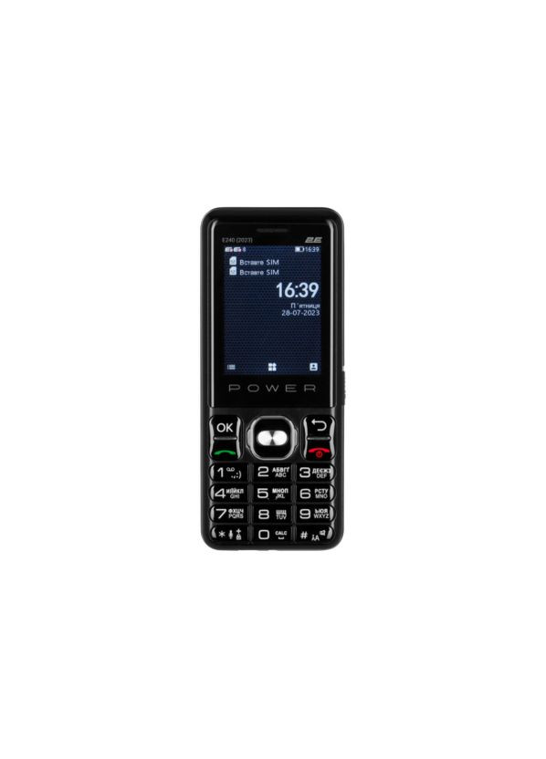 Мобильный телефон 2Е Е240 Power 2023 Dual Sim черный 2E (279826098)
