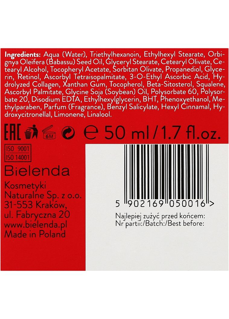 Відновлювальний крем для обличчя проти зморщок 60+ Super Trio Retinol + Vit C + Kolagen 50ml (1135291-104198) Bielenda (368622228)