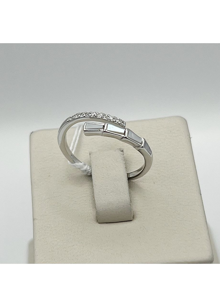 Каблучка срібна з перламутром 18,5 1,75 г No Brand (370142557)