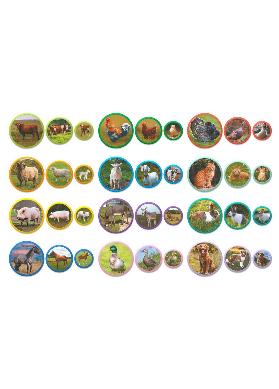 Игровой набор магнитов Монтессори "Семейство животных: ферма" (36 шт.), Магниты животных ДоДо Dodo (338425612)