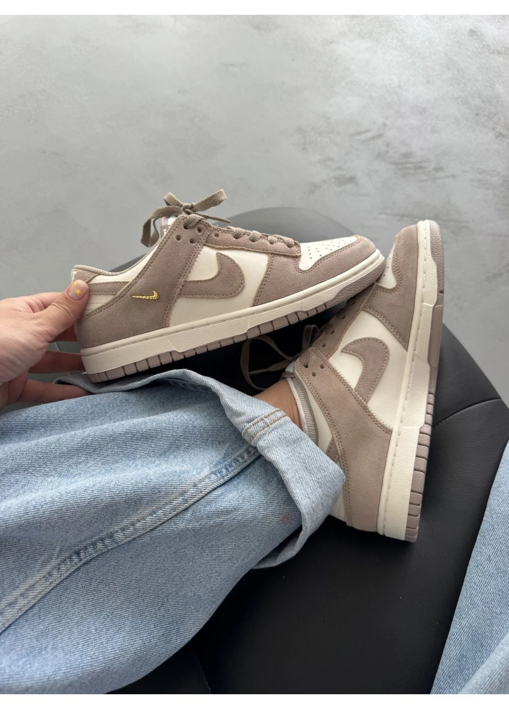 Бежеві кросівки чоловічі і жіночі nike sb dunk low sail beige | найк сб данк низькі бежеві демісезон No Brand