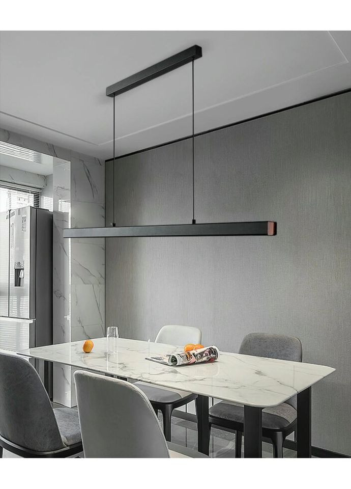 Люстра светодиодная подвесная LED светильник для квартиры на потолок лэд 27351 Черный 15-100х6х120 см. Sunnysky (324396422)