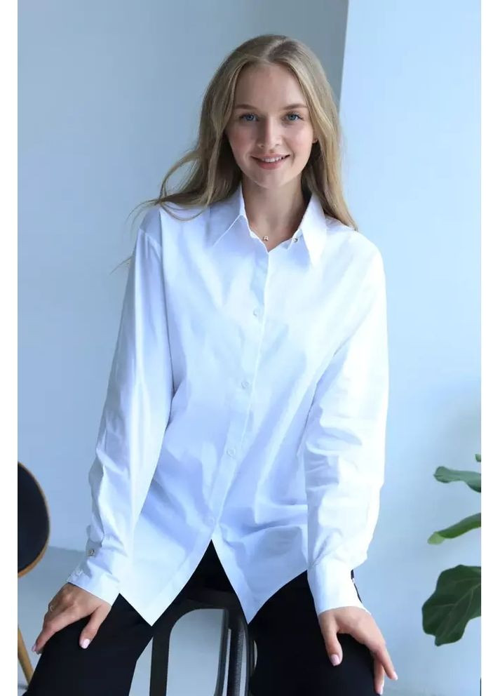 Белая повседневный рубашка Nita