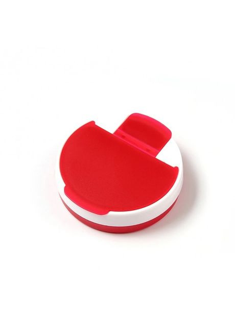 Кругла кишенькова таблетниця Mini на 4 відділення, червона No Brand (294206335)