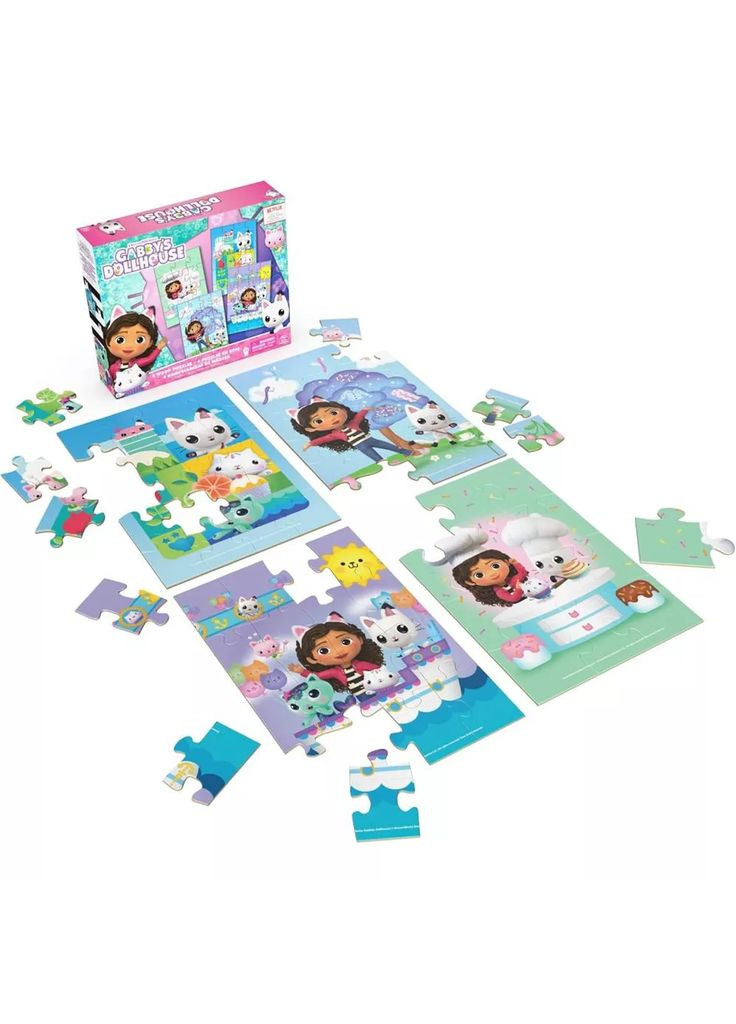 Набор пазлов 4в1 (SM49248/6067990) Gabby's Dollhouse (362538518)