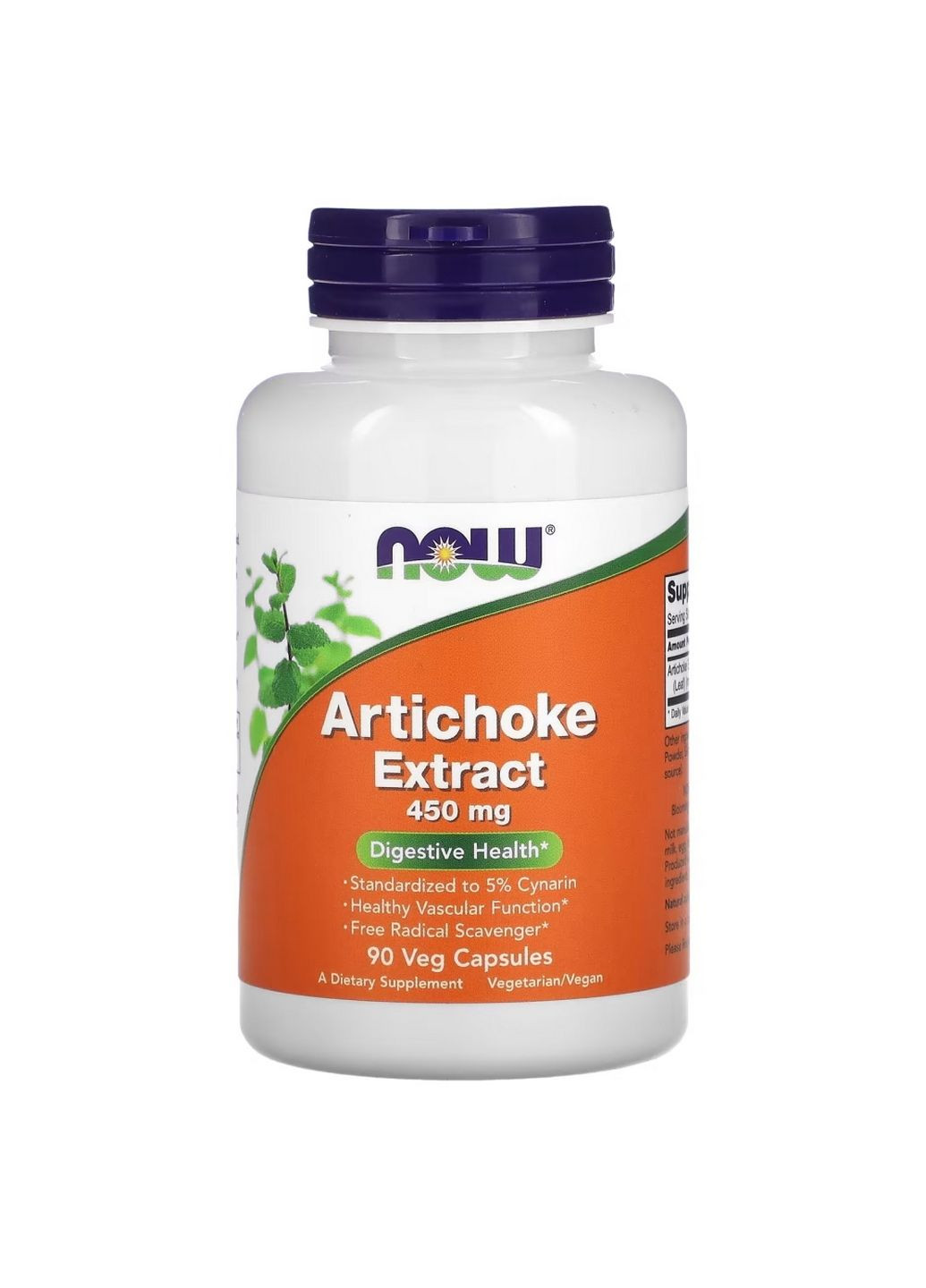 Натуральна добавка Artichoke Extract 450 mg, 90 вегакапсул Now (315873402)