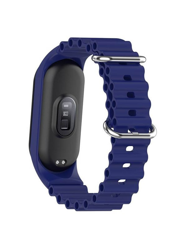 Ремінець для Xiaomi mi band 3 4 5 6 7 ремінці на сяомі, ксіомі мі бенд / силіконовий ремінь до фітнес-браслету Синій / Blue Epik (356098002)