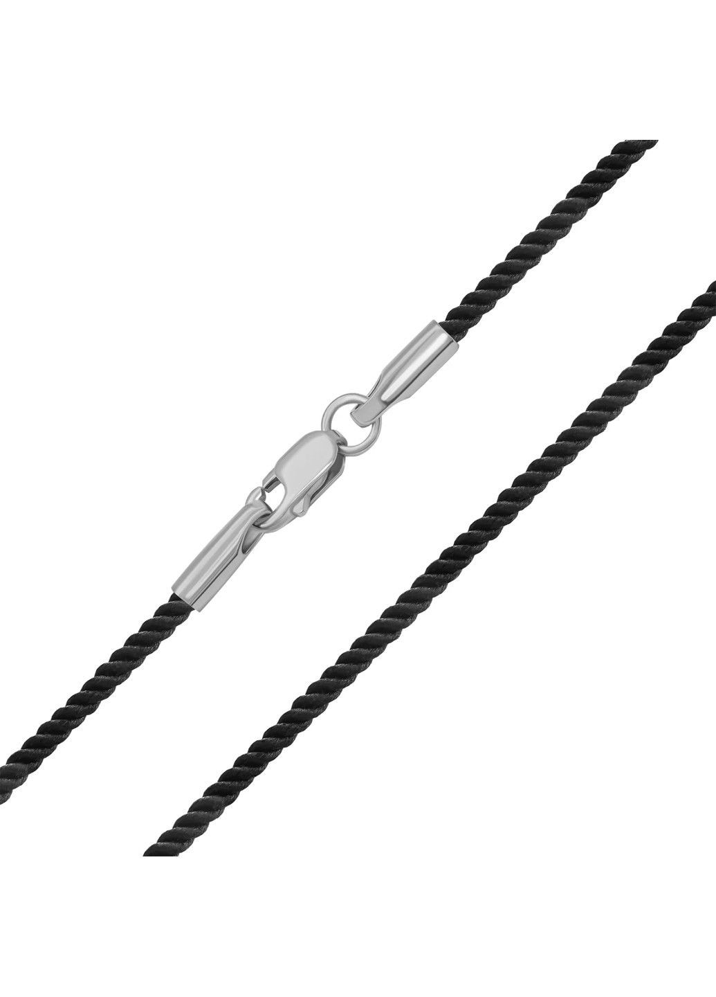 Ювелирный шнурок из шелка с серебряной застежкой 70 см UMAX (290851742)
