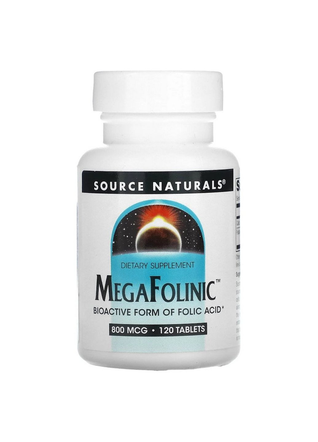 Витамины и минералы MegaFolinic 800 mg, 120 таблеток Source Naturals (293481299)