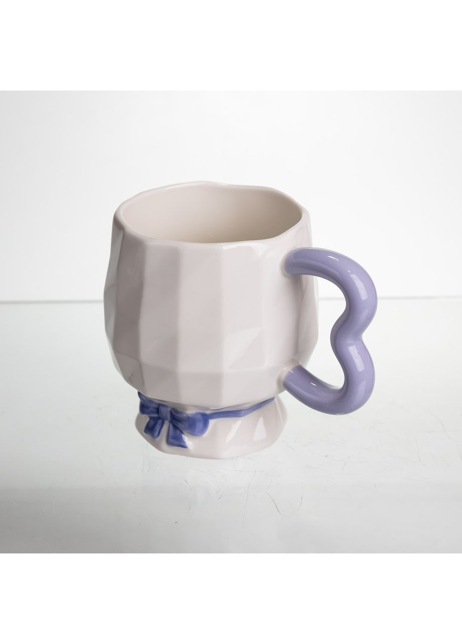Чашка фарфоровая на ножке 400 (мл) оригинальная кружка на подарок чашка для чая и кофе Сиреневый FM-39A Yiwu (370974202)