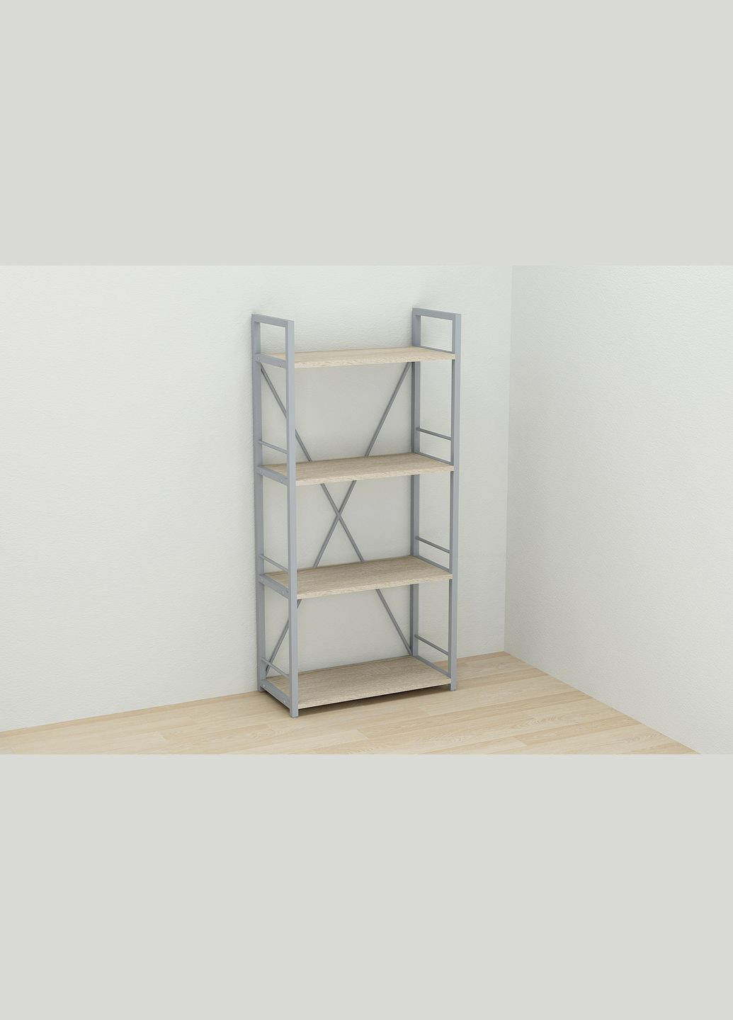 Этажерка 4/60 Серии Коннект 120x60x28 серый ДСП 16мм (FRD-104251) Ferrum-decor (351358931)