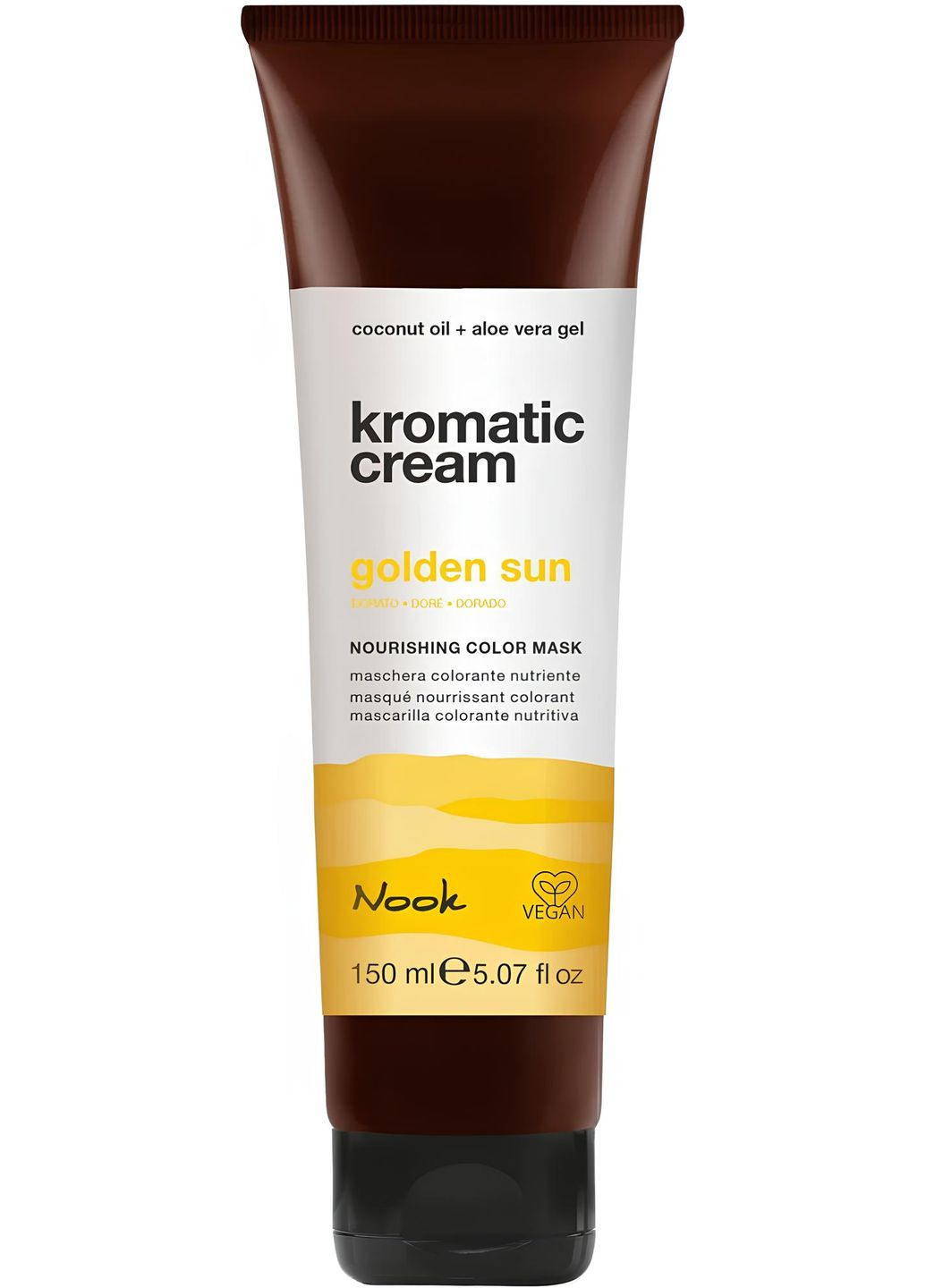 Живильна тонувальна маска ЗОЛОТО KROMATIC CREAM Nourishing Color Mask Golden Sun 150 мл Nook (341264457)