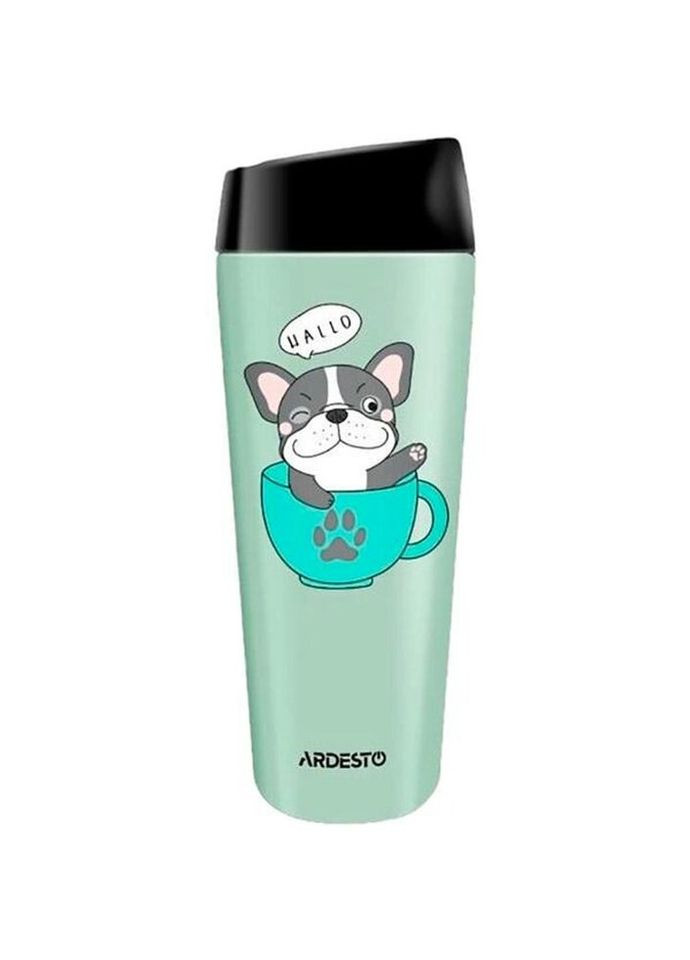 Термокружка Coffee Time Frenchie AR-2645-DG 450 мл зелена Ardesto (317779209)